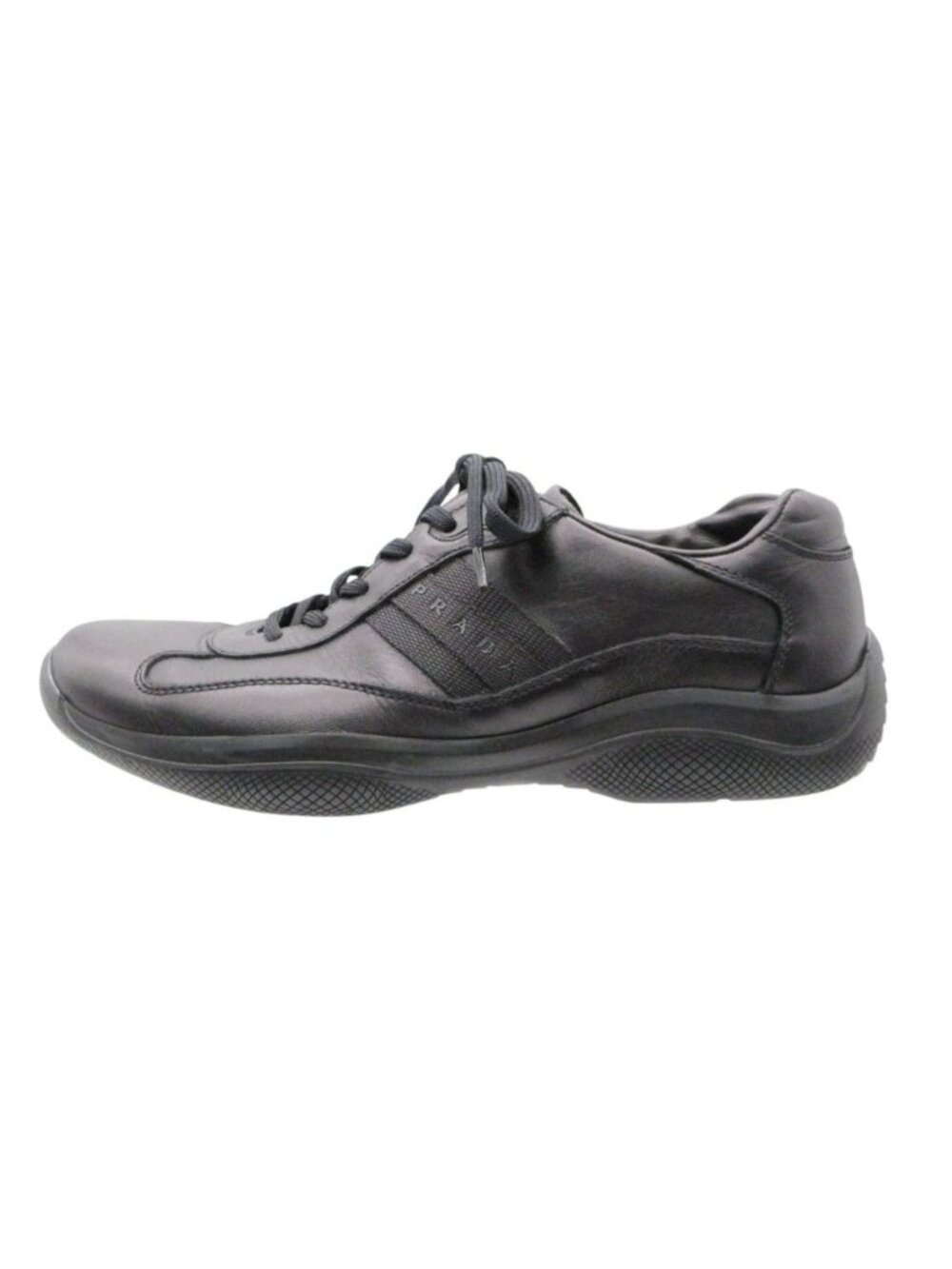 Prada Sports Sneakers Archive America's Cup Leather Low Cut Shoes Black 7